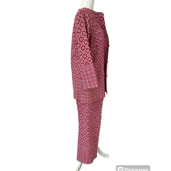 Ramona Vintage Womens Red Leisure Pant Suit Size Medium - Picture 2 of 11